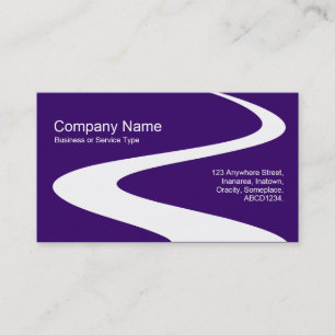 Cartão De Visita Caminho em ZigZag - Branco no Roxo Fundo 330066