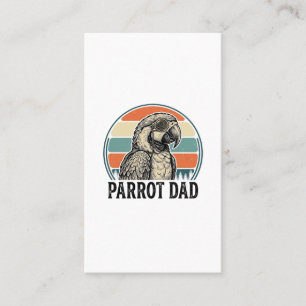Cartão De Visita Camisa com Desenho de Gravura de Papagaio Pai Pôr 