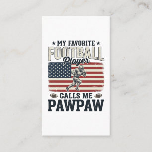 Cartão De Visita Camisa de Futebol Pawpaw Vintage Bandeira American