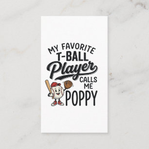 Cartão De Visita Camisa do Desenho do Poppy Me Chama de Melhor Joga