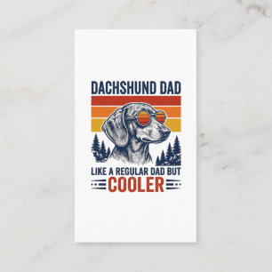 Cartão De Visita Camisa Pai Dachshund Como um Pai Normal, mas Mais 