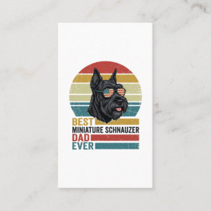 Cartão De Visita Camisa Patriótica Vintage de Papai Schnauzer Minia