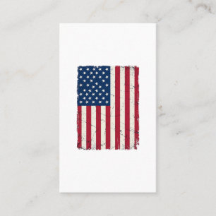 Cartão De Visita Camisa Vetorial da Bandeira Americana Distorcida V