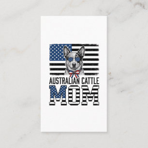 Cartão De Visita Camisa Vintage Patriótica Mãe do Australian Cattle