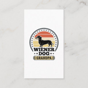 Cartão De Visita Camisa Vintage Wiener Dog Grandpa Dachshund Design