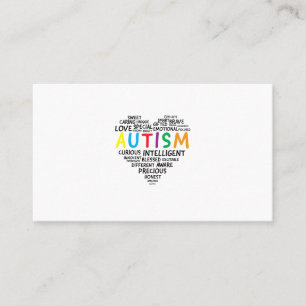 Cartão De Visita Camisas de Consciência Autismo - Camisa do Coraç