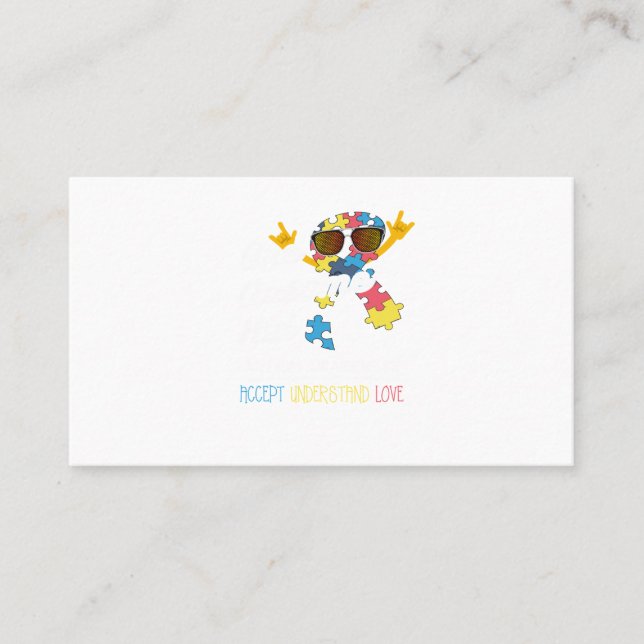 Cartão De Visita Camisas de consciência autista Camisas autistas pa (Frente)