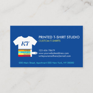 Cartão De Visita Camisas Personalizadas Azuis Marinho Sacos Roupas