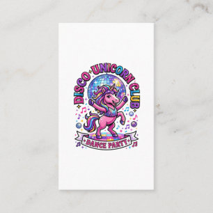 Cartão De Visita Camiseta Comercial do Unicorn Disco Unicorn Club G