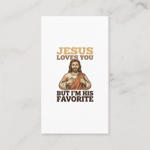Cartão De Visita Camiseta De Fé Vintage Engraçada Jesus Te Ama Desi