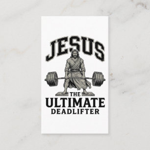 Cartão De Visita Camiseta de ginásio vintage Jesus Ultimate Deadlif