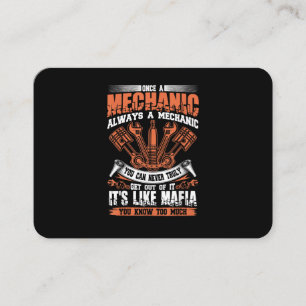 Cartão De Visita Camiseta Engraçada de Artesão Uma Vez um Mecânico 