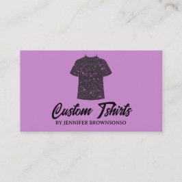 Cartão De Visita Camiseta Estampa Roxa Metálica Vestuário Roupas