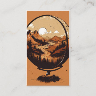 Cartão De Visita Camiseta Gráfica Earth & Quill Wing – Natureza & I