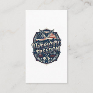 Cartão De Visita Camiseta Gráfica Vetorial de Herança Patriótica de