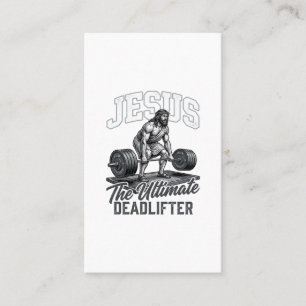 Cartão De Visita Camiseta Vetorial Vintage Jesus Ultimate Deadlifte