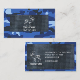 Cartão De Visita Camouflage Blue Camo Army Outdoor