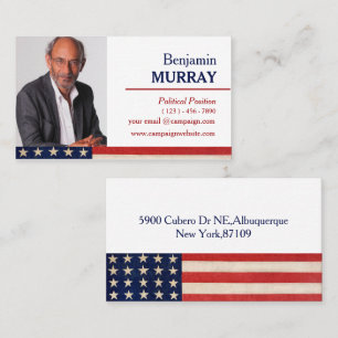 Cartão De Visita Campanha Política de Foto Personalizada