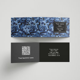 Cartão De Visita Camuflagem Azul marinho, Padrão Militar, Exército