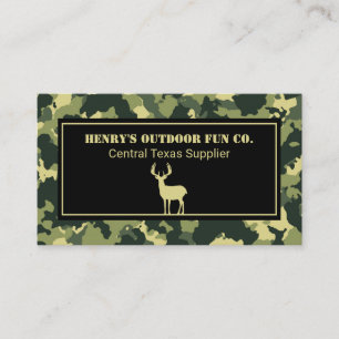 Cartão De Visita Camuflagem Deer ao ar livre