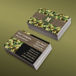 Cartão De Visita Camuflagem florestal