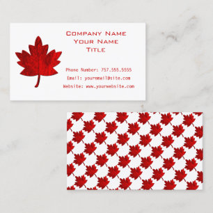Cartão De Visita Canada-Maple Leaf por Shirley Taylor