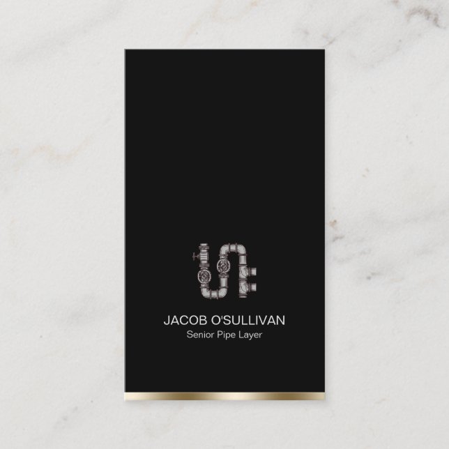 Cartão De Visita Canalização de Canalizador de Camada de Pipe (Frente)