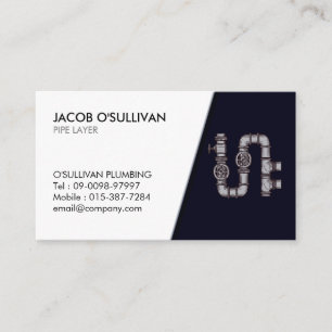 Cartão De Visita Canalização de Canalizador de Camada de Pipe