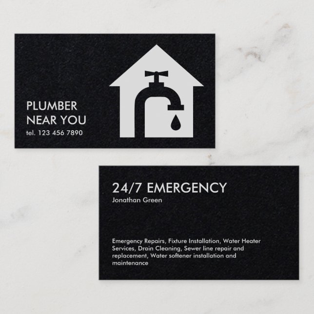 Cartão De Visita Canalização Premium (Frente/Verso)