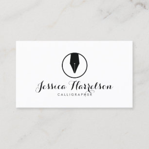 Cartão De Visita CANETA CALLIGRAPHY LOGOTIPO NIB I para Calígrafos