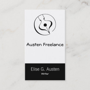 Cartão De Visita Caneta de fonte caligráfica