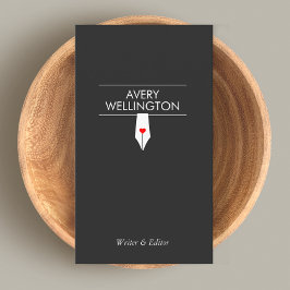 Cartão De Visita Caneta de Fonte da Calliografia do Escritor Freela