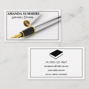 Cartão De Visita Caneta de tinta Escritor Notário público
