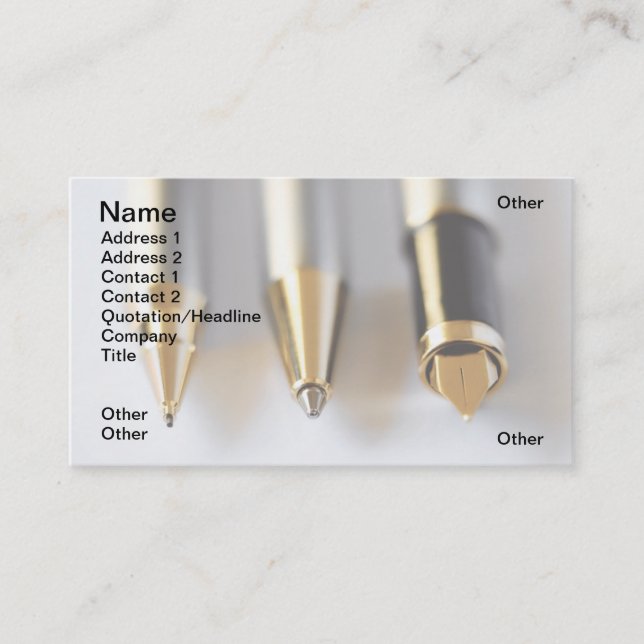 Cartão De Visita Canetas (Frente)