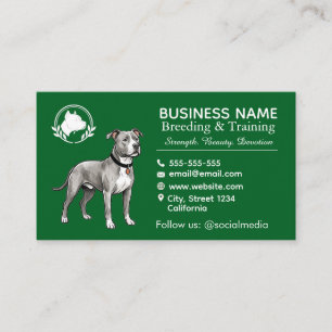 Cartão De Visita Canil e Criador de Pit Bull Terrier Profissional