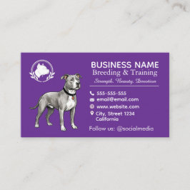 Cartão De Visita Canil e Criador de Pit Bull Terrier Profissional