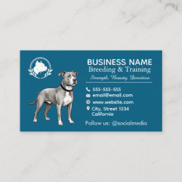 Cartão De Visita Canil e Criador de Pit Bull Terrier Profissional