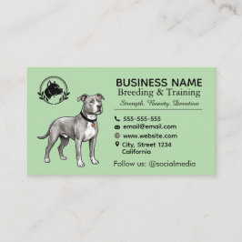 Cartão De Visita Canil e Criador de Pit Bull Terrier Profissional