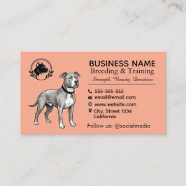 Cartão De Visita Canil e Criador de Pit Bull Terrier Profissional