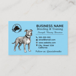 Cartão De Visita Canil e Criador de Pit Bull Terrier Profissional