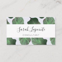 Cartão De Visita Canna Tropicanna Tropical Leaves, Verde