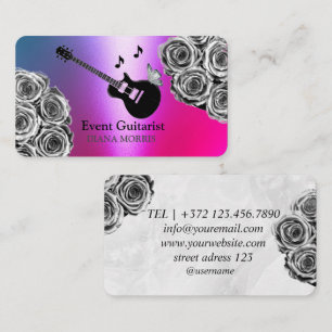 Cartão De Visita Cantor Guitarrista Músico Para Evento