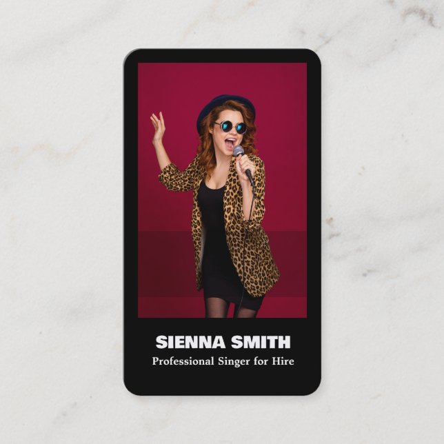 Cartão De Visita Cantor Profissional (Frente)