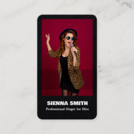 Cartão De Visita Cantor profissional Personalizado QR Premium