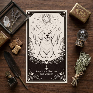 Cartão de Visita Cão Andador Tarot Boho Místico Ca