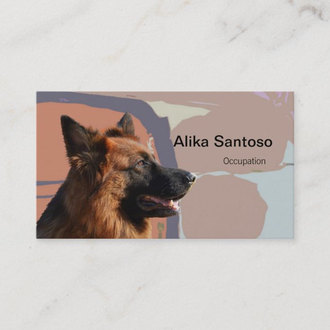 Cartão De Visita Cão german shepherd (Frente)
