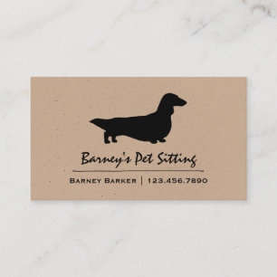 Cartão De Visita Cão legal de cabelos compridos do Wiener da