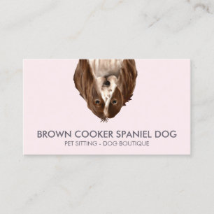 Cartão De Visita Cão Spaniel Cozinheiro
