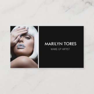 Cartão De Visita Capa de Atriz-Hairstylist-Modelo Moderno de Cripto