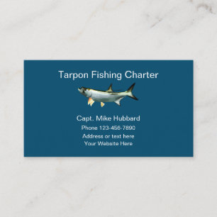 Cartão De Visita Capitão de barco de pesca de tarpão